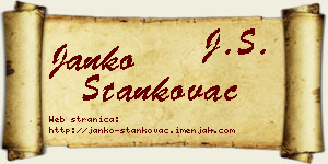 Janko Stankovac vizit kartica